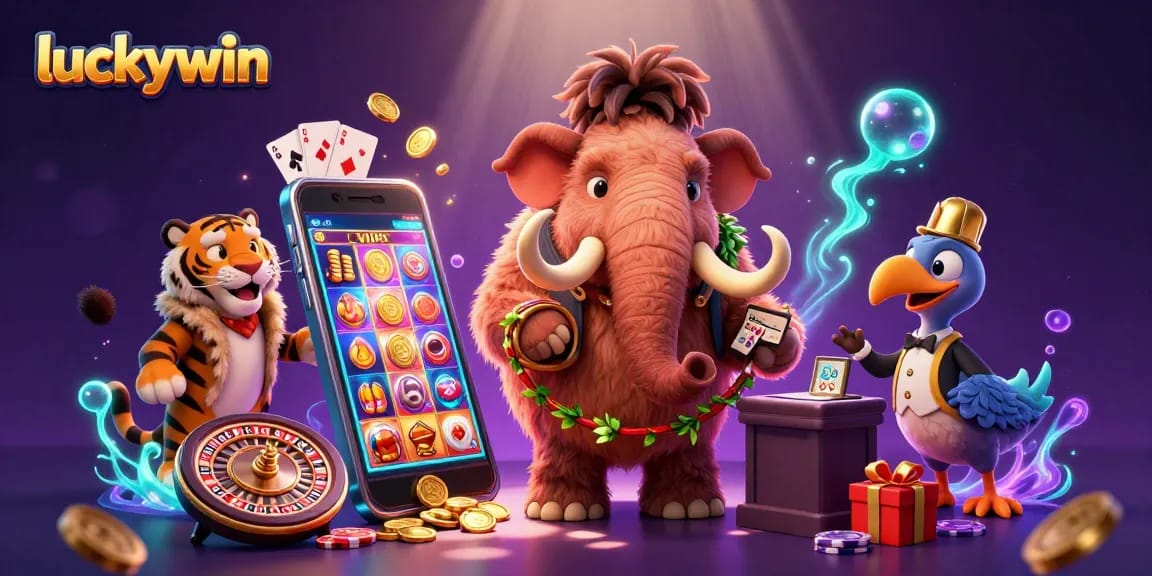 Play vibrant luckywin games with a mammoth bouncer, saber-tooth VIP, and dodo doorman.