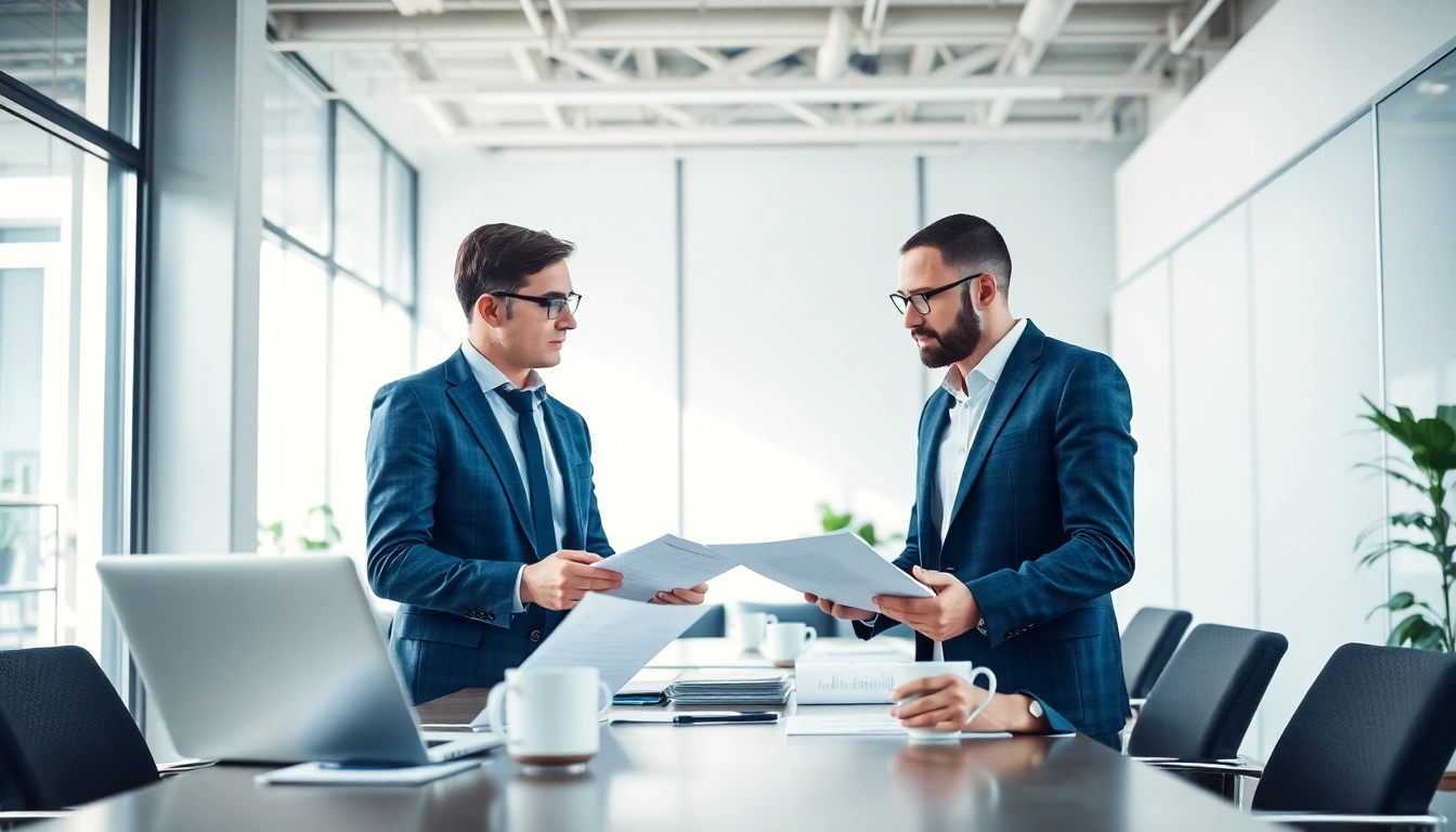 Headhunter Ingenieure im professionellen Austausch in einem modernen Büro.