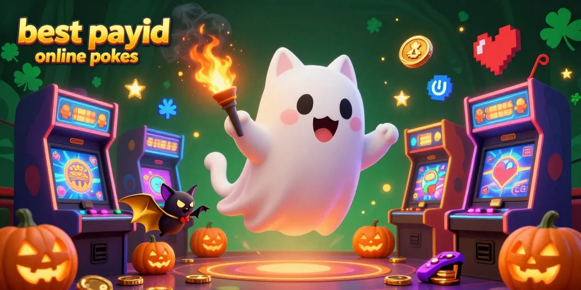 Experience the excitement of the best payid online pokies with a ghost cat and vampire bat in a thrilling casino scene.