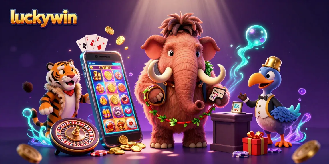 Play vibrant luckywin games with a mammoth bouncer, saber-tooth VIP, and dodo doorman.