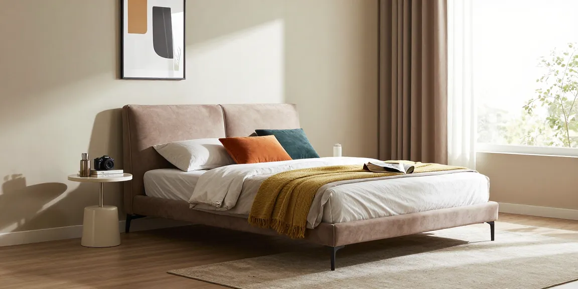 Beeindruckendes modernes Wohnzimmer mit einem 90×200 Einzelbett und stilvollen Möbeln, ideal für Möbel direkt bestellen.