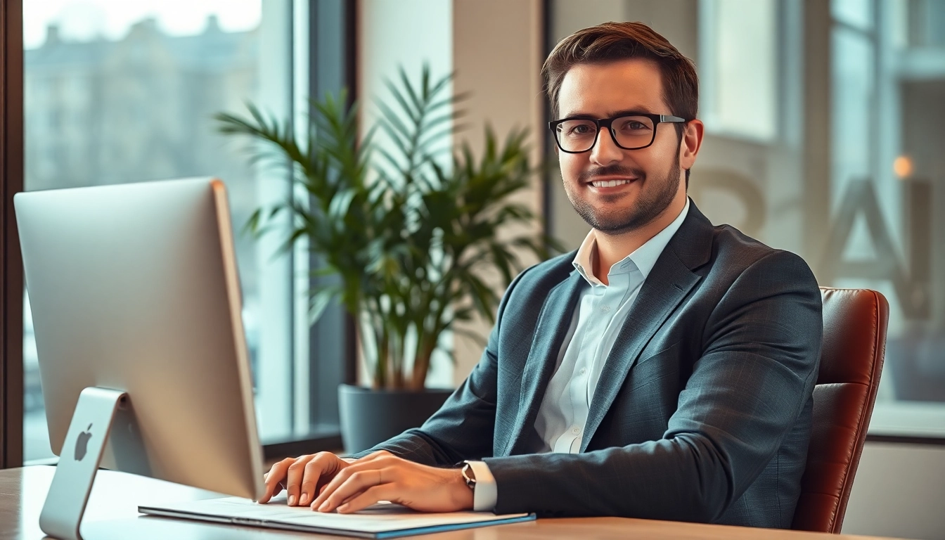 Headhunter Bielefeld führt ein Gespräch an einem Tisch voller Lebensläufe und Bewerbungsunterlagen.