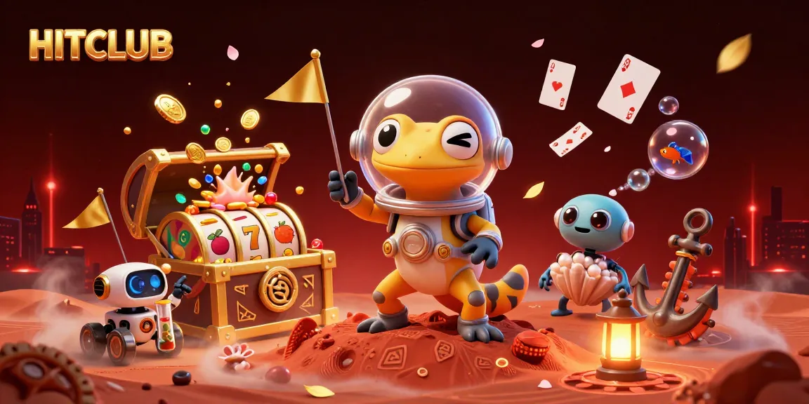 Experience HITCLUB's thrilling 3D casino adventure with vibrant game elements and engaging characters.