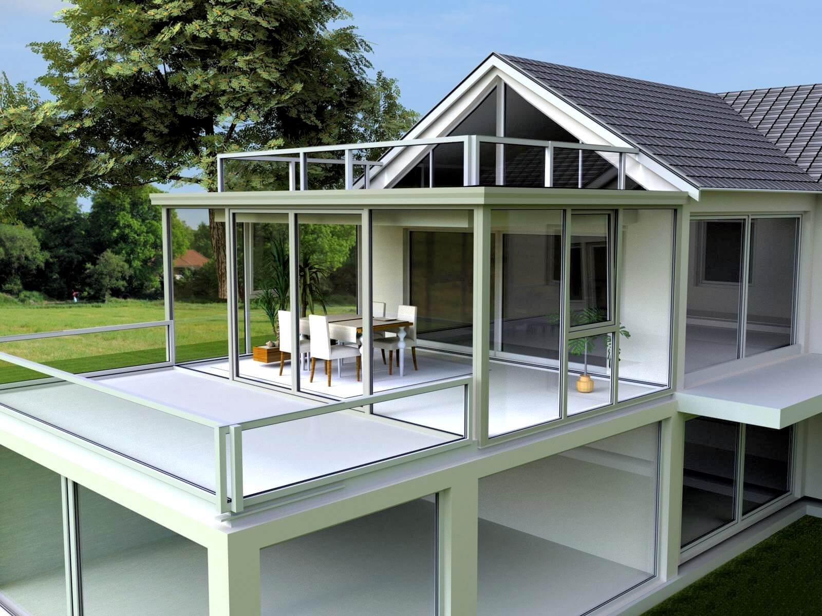 Moderne Architektur trifft auf Funktionalität: Terrassenüberdachung aus Alu