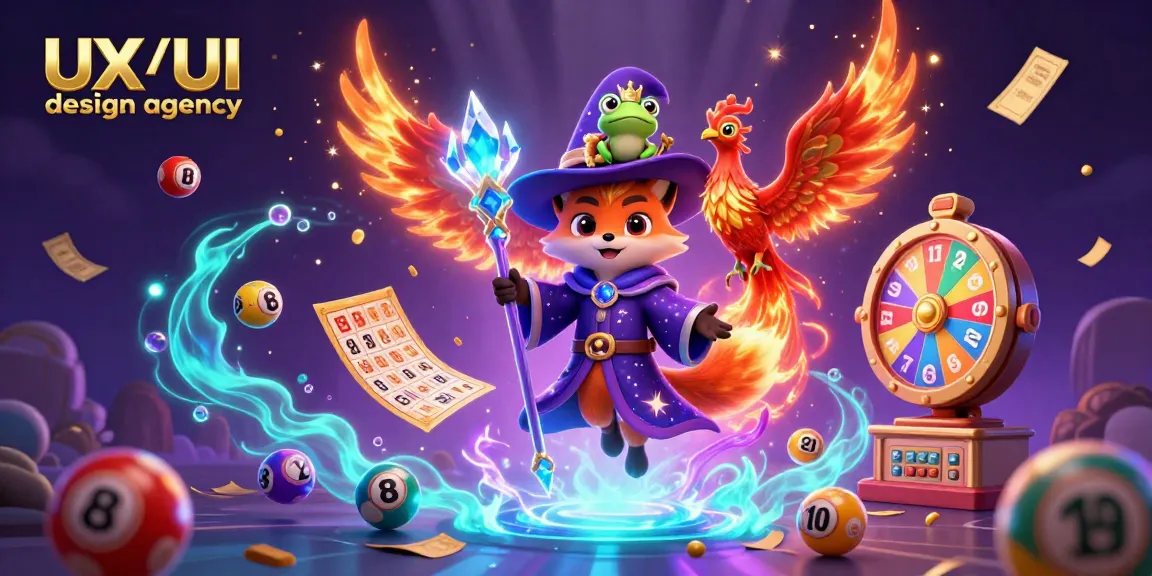 Experience the magic of a focused UX/UI design agency capturing casino excitement with vibrant illustrations.