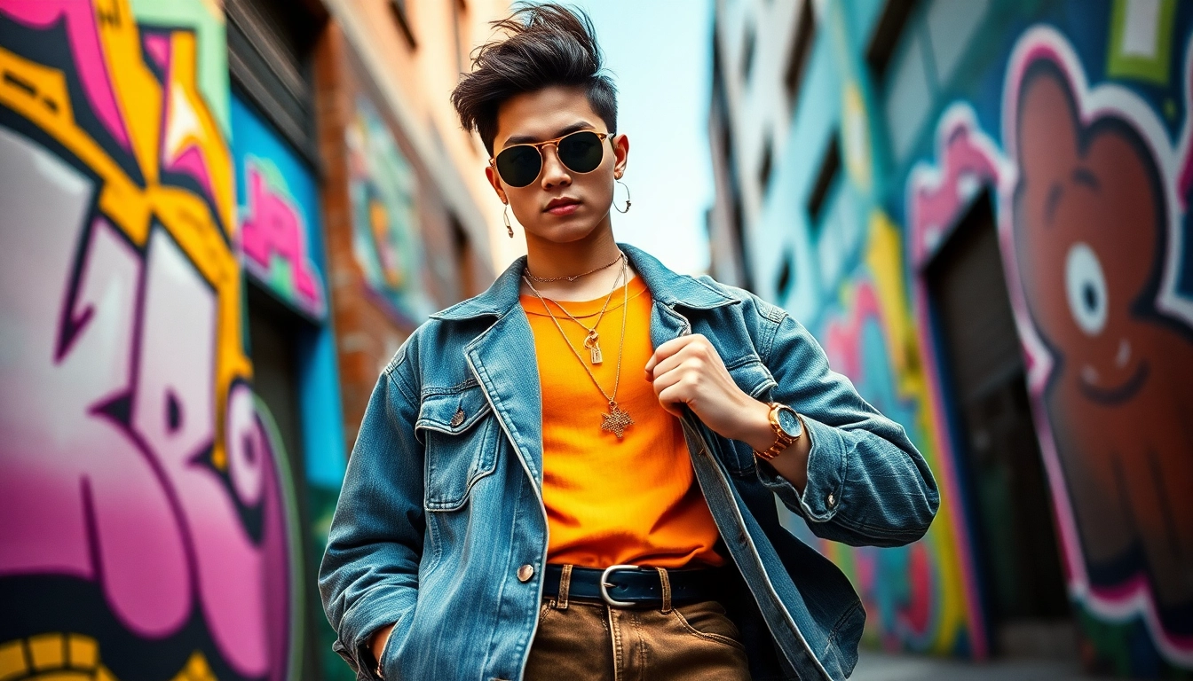 Mode & Lifestyle Onlineshops zeigen stilvolle Kleidung in urbanem Ambiente.