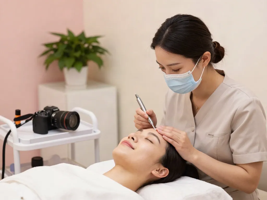 Augenringe entfernen mit CCeye®-Behandlung in einem modernen Schönheitssalon.