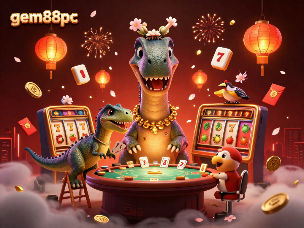 Experience thrilling gameplay at gem88pc with dynamic casino elements and vibrant characters.