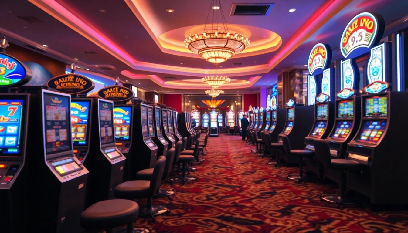 Erleben Sie hervorragende online casino bonus Angebot in einer spannenden Casino-Umgebung mit bunten Spielautomaten.