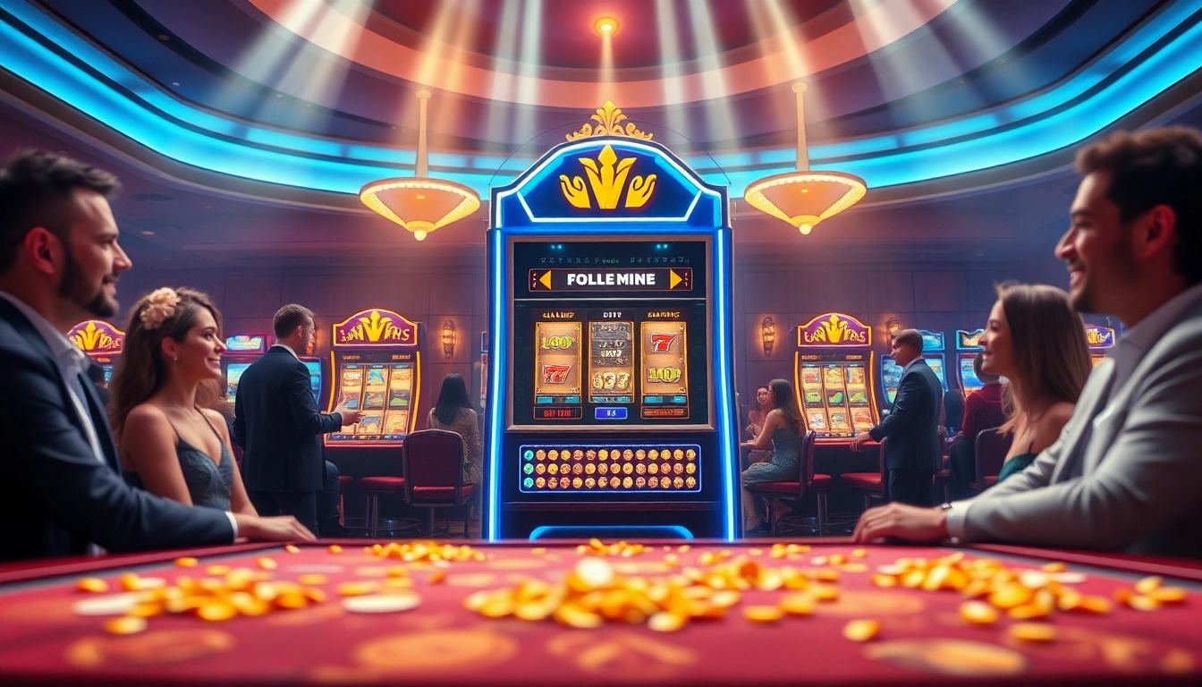 Spannendes Erlebnis in online casinos echtgeld mit leuchtenden Spielautomaten und glücklichen Spielern