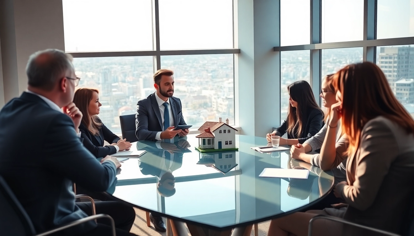 Immobilienmakler Frankfurt Sachsenhausen präsentiert Immobilien in modernem Büro.