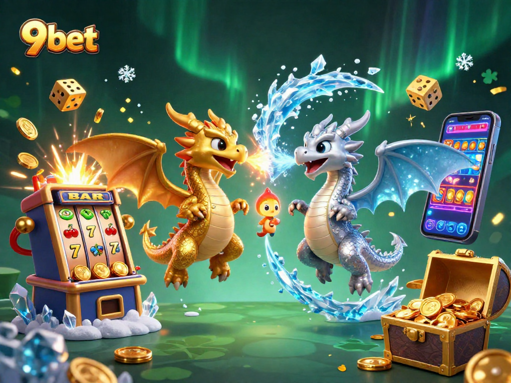 Play exciting slots at 9bet with engaging visuals of casino dragons and vibrant elements