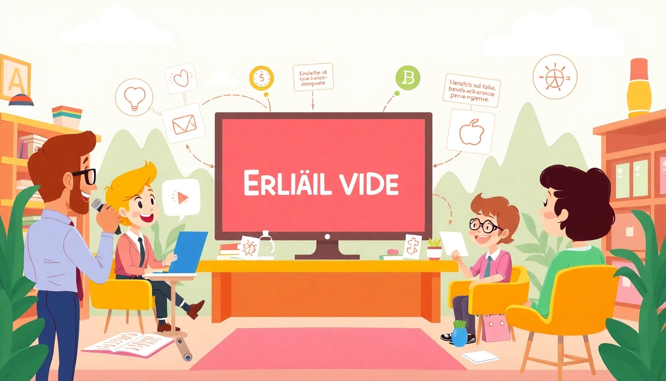 Engaging illustration of an Erklärvideo creation process showcasing expert insights into animated video production.