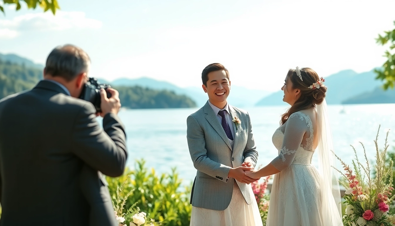 Hochzeitsfotograf Tegernsee fängt emotionalen Moment eines Paars am See ein.