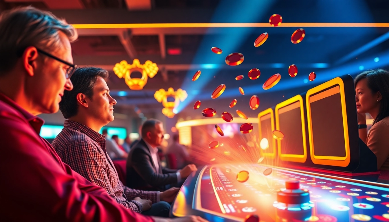 Erleben Sie die Aufregung eines Plinko-Spiels in einem Casino, wo Spieler begeistert um seriöse Gewinne kämpfen.