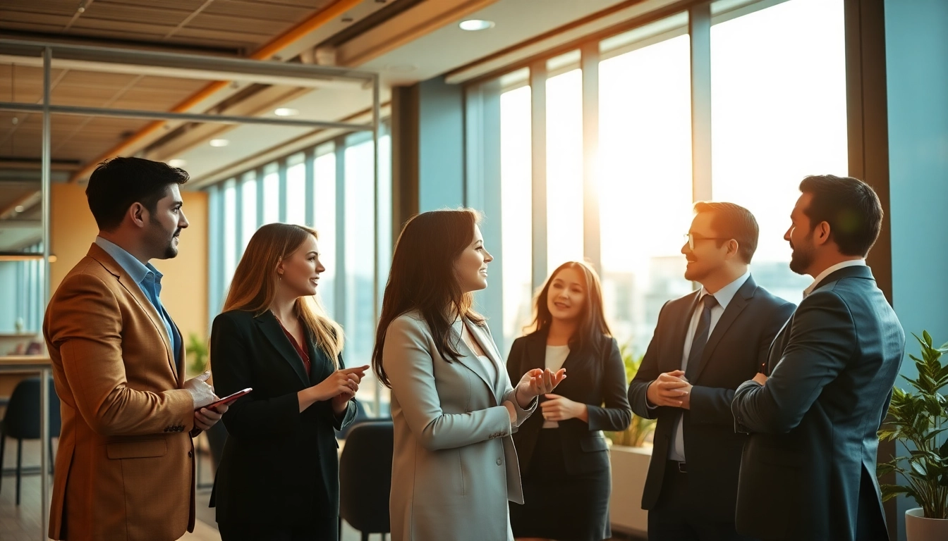 Professionelle Headhunter Gastronomie im modernen Büro diskutieren über neue Talente.