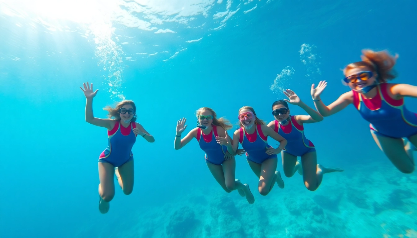 Tauchschule Playa del Carmen: Entdecke das Tauchen in kristallklarem Wasser mit fröhlichen Tauchern.