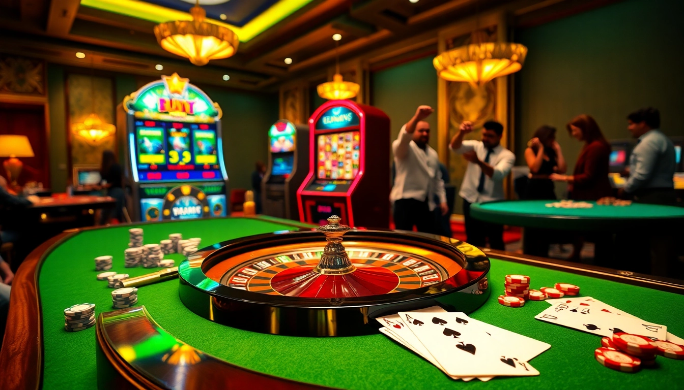 Exciting scene of winning at the casino featuring roulette and poker chips at https://rr88rd.com/.