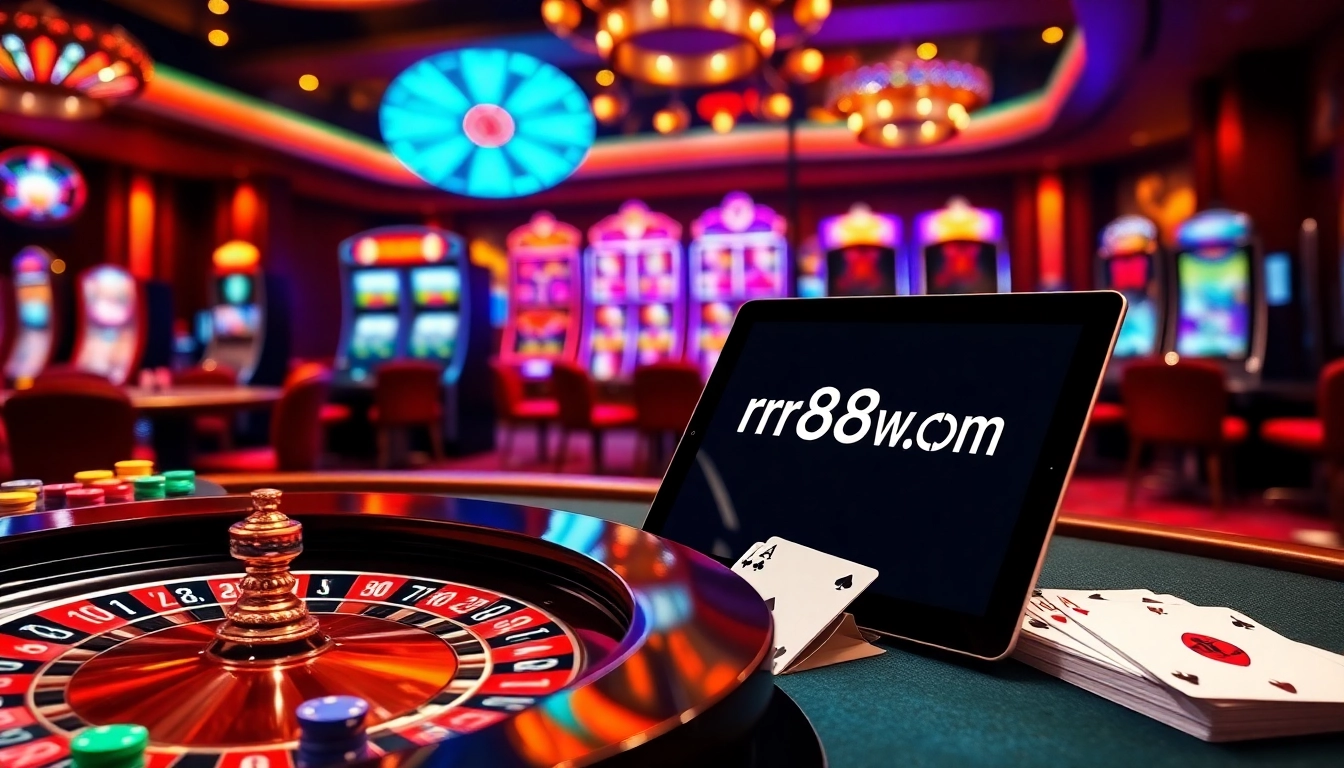 Players enjoy thrilling games at rr88wang.com with vibrant tables and luxurious casino ambiance.