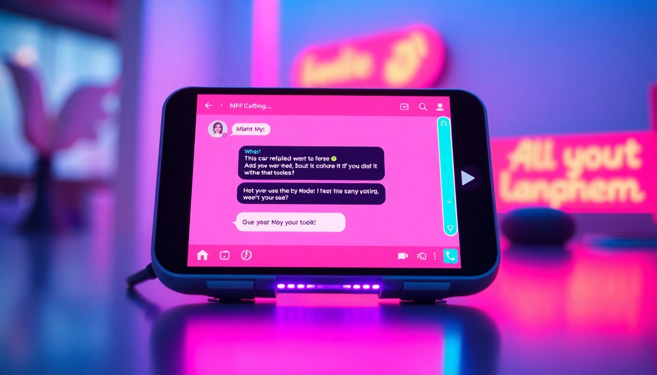 An engaging visual of an NSFW AI chat interface showcasing vibrant colors and interactive elements that enhance user experience with ai chat nsfw.