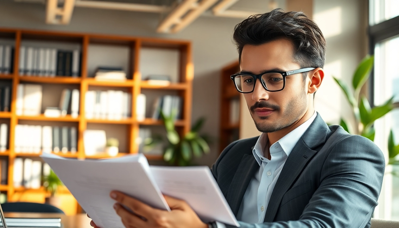 Headhunter Schweiz bewertet Bewerbungen in einem modernen Bürosetting mit einer einladenden Atmosphäre.